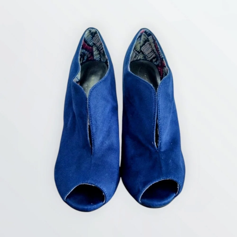 Christian Siriano Women's Blue Peep-Toe Heels Size 6.5